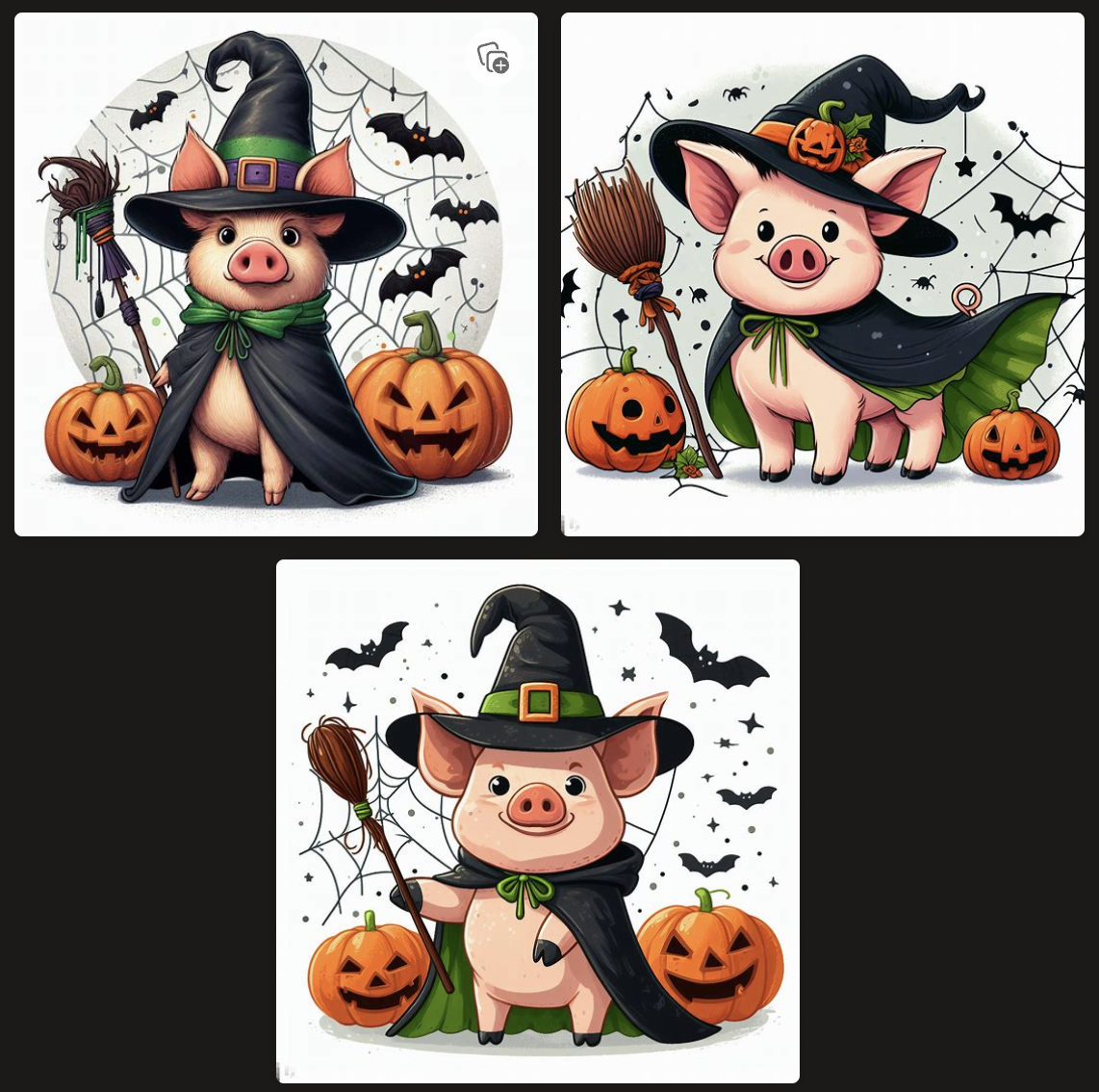 Dalle-3 Halloween pig